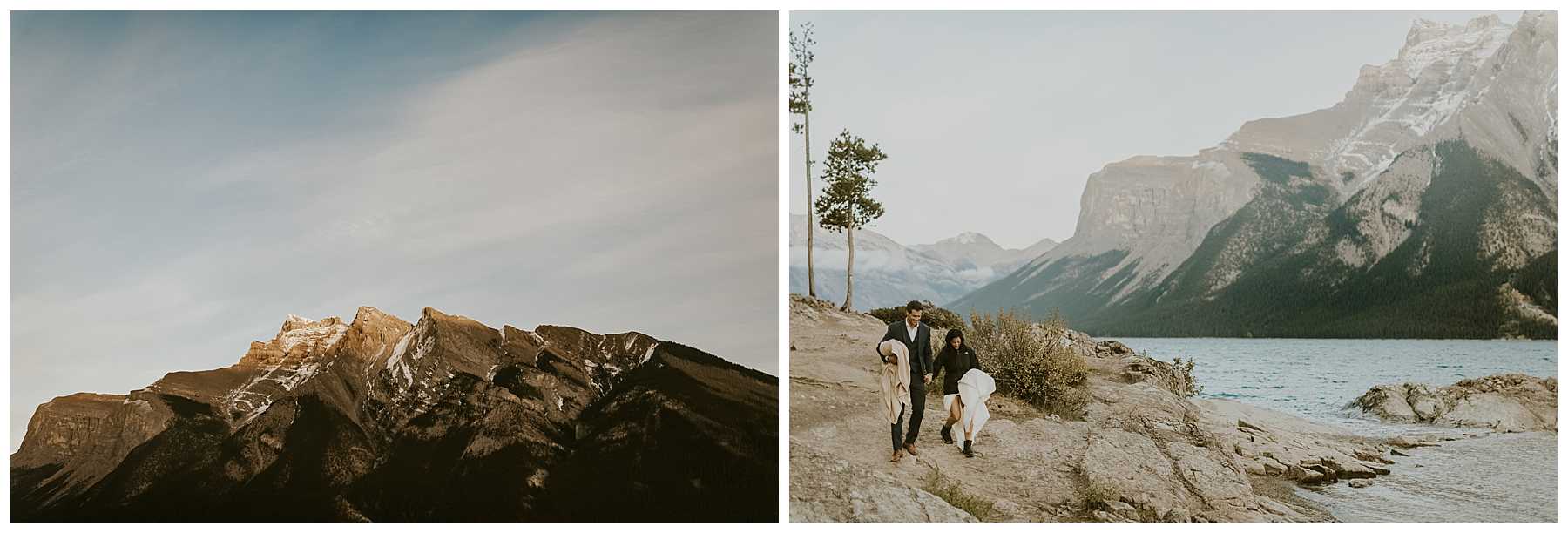Sunrise Winter Elopement in Banff National Park