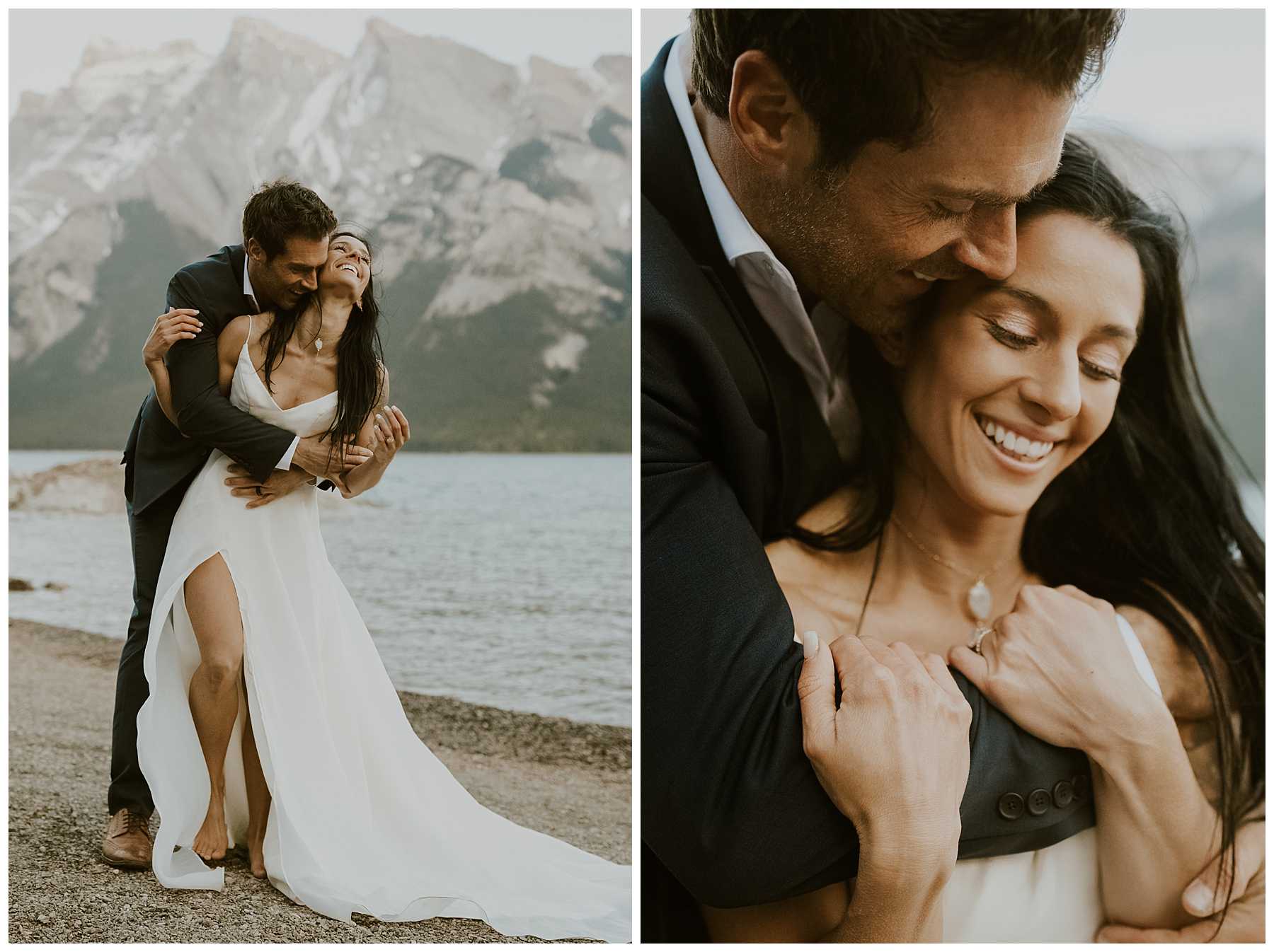 Sunrise Winter Elopement in Banff National Park