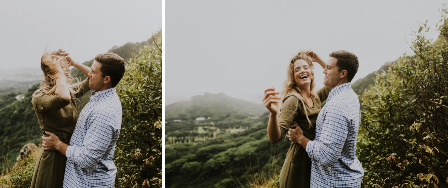 Hawaii Engagement Session in the Mountains of Oahu