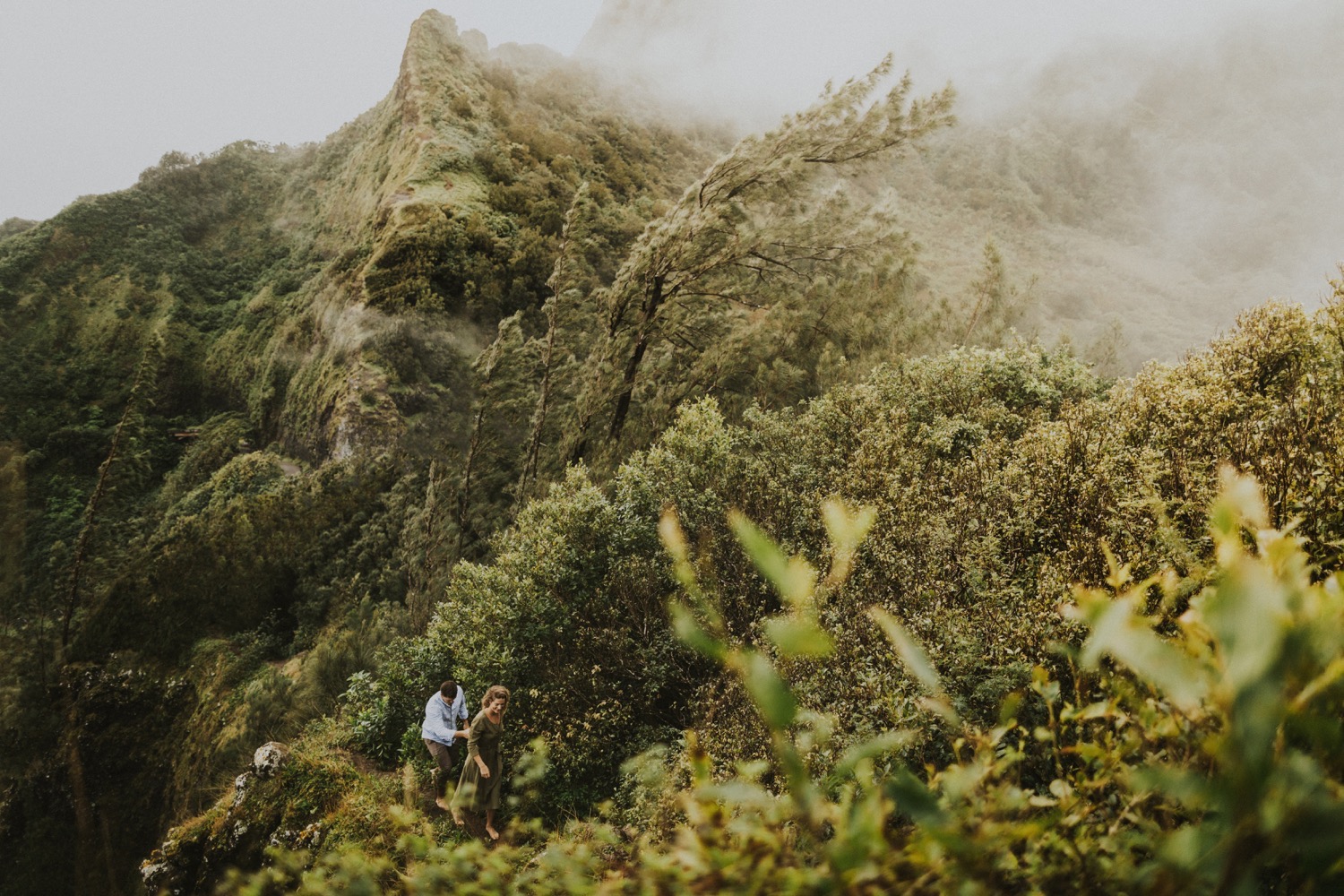 Hawaii Engagement Session in the Mountains of Oahu