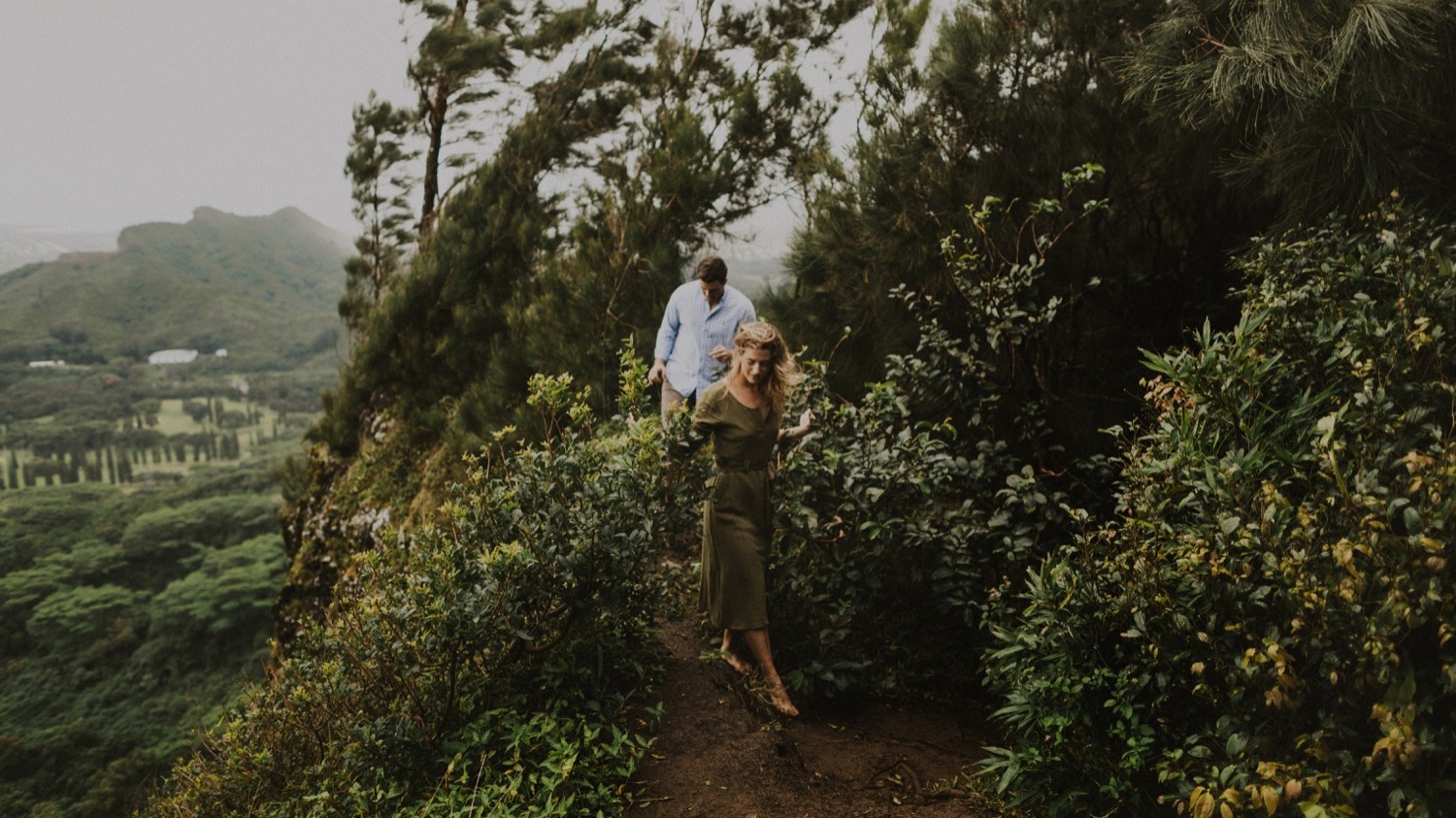 Hawaii Engagement Session in the Mountains of Oahu