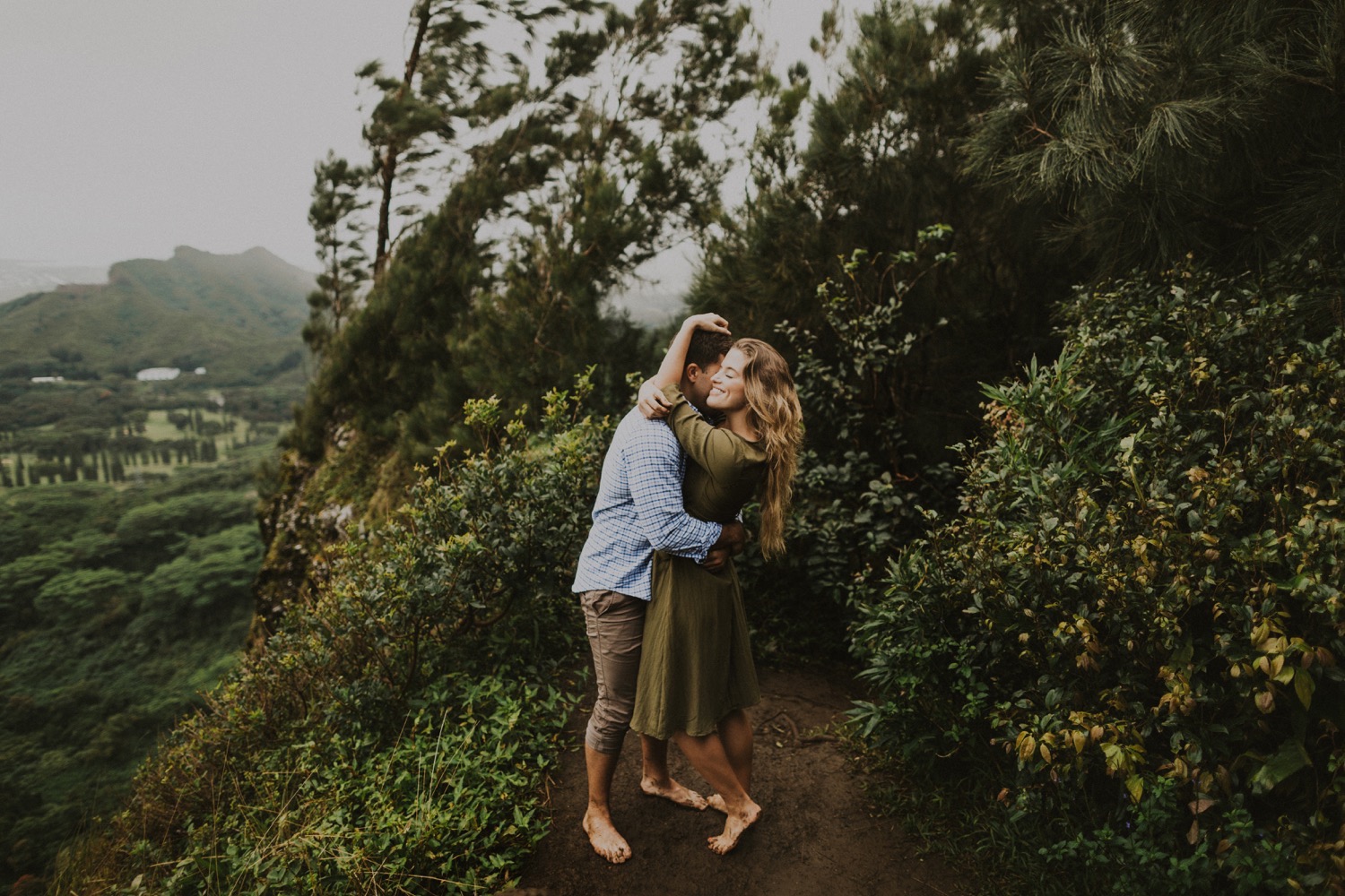 Hawaii Engagement Session in the Mountains of Oahu