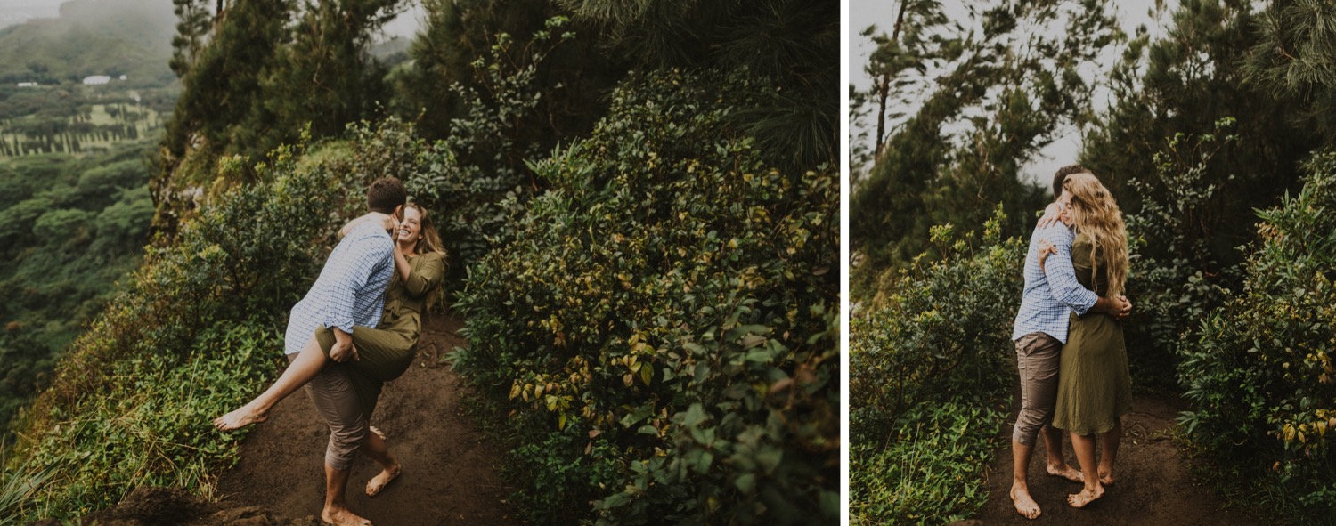 Hawaii Engagement Session in the Mountains of Oahu