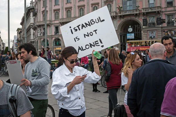Turkish protests in Milan. Copyright&nbsp;Stefano Tinti 