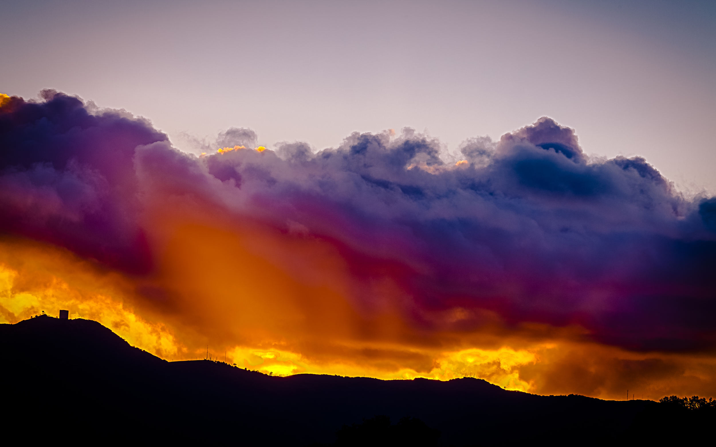 Sunset Behind Santa Cruz Mountains