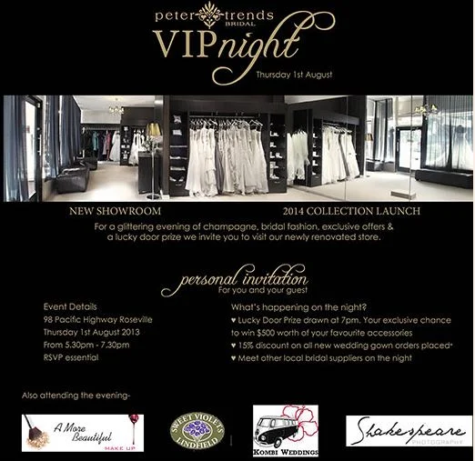 Peter Trends Bridal VIP night