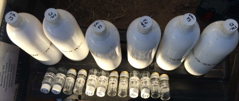 Groundwater samples including tritium, carbon-14 and the stable isotopes of water, collected using the SP16 sampler 
