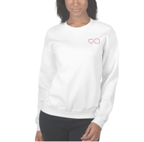 Infinity Heart Small Logo Unisex Sweatshirt (Multiple Colors)