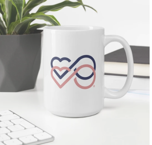Double Infinity Heart Logo Mug