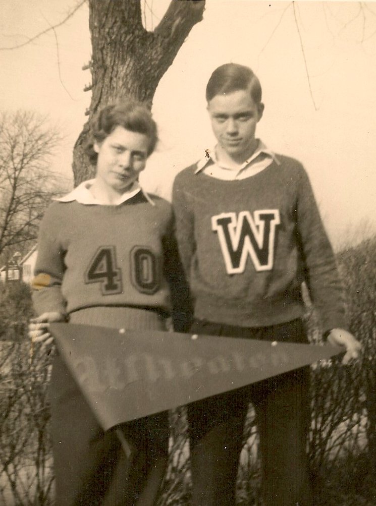 Vickie Prinzing and brother, Wheaton College