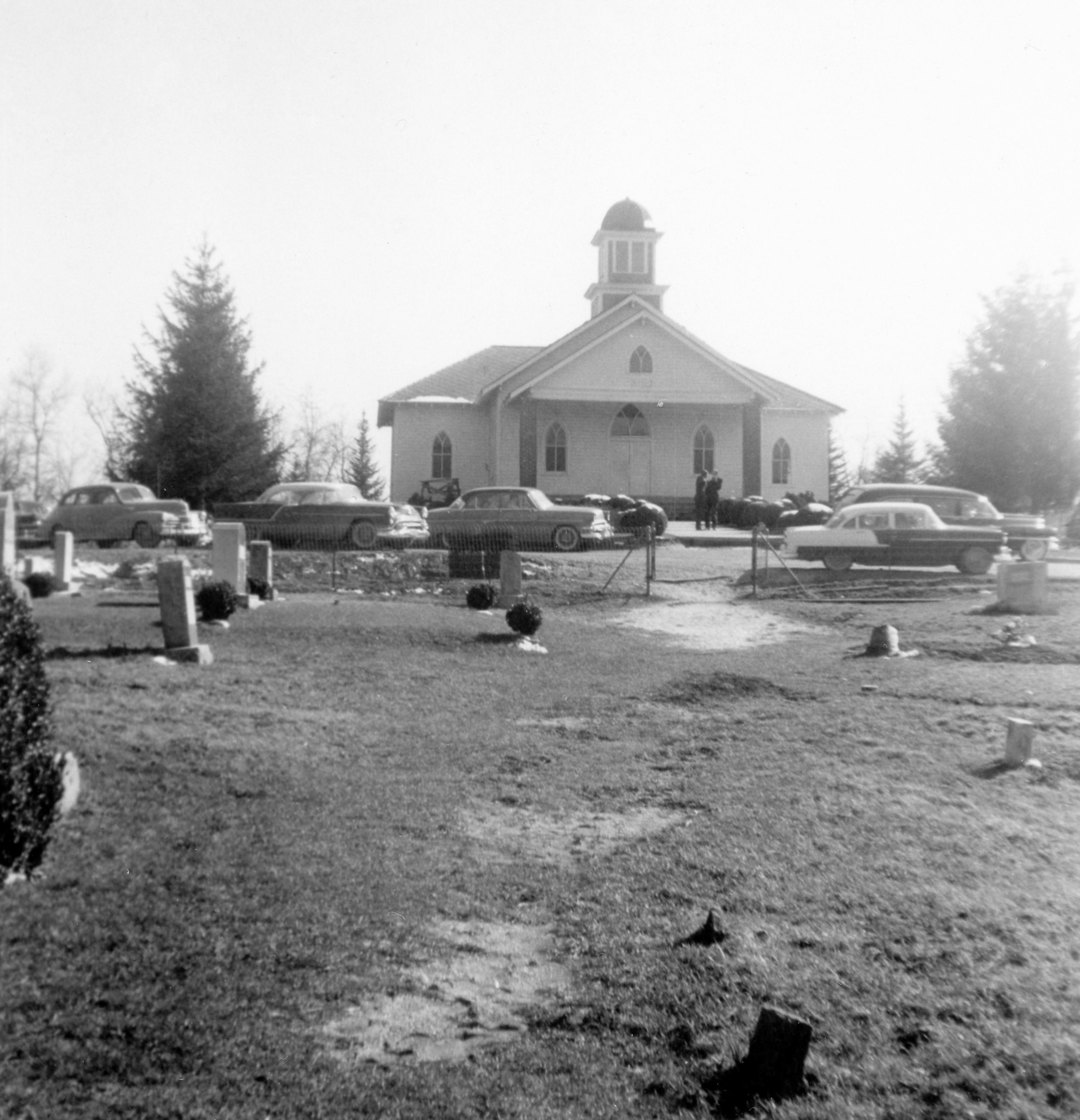 Bear Creek Baptist Church Cemetery the day of Eli's funeral in 1956