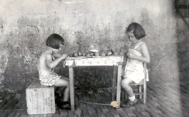 Nancy and Peggy, December 1946.