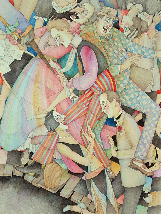 Dance Break with Striped Pants 21" x 29"