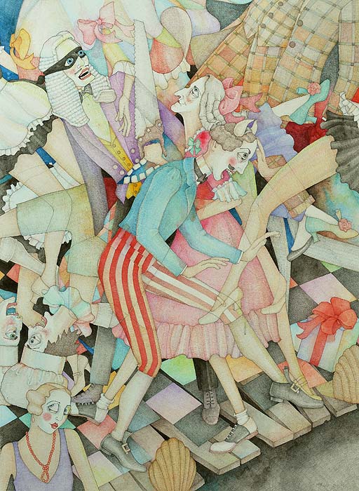 Dance Break With Striped Pants 21" x 29"