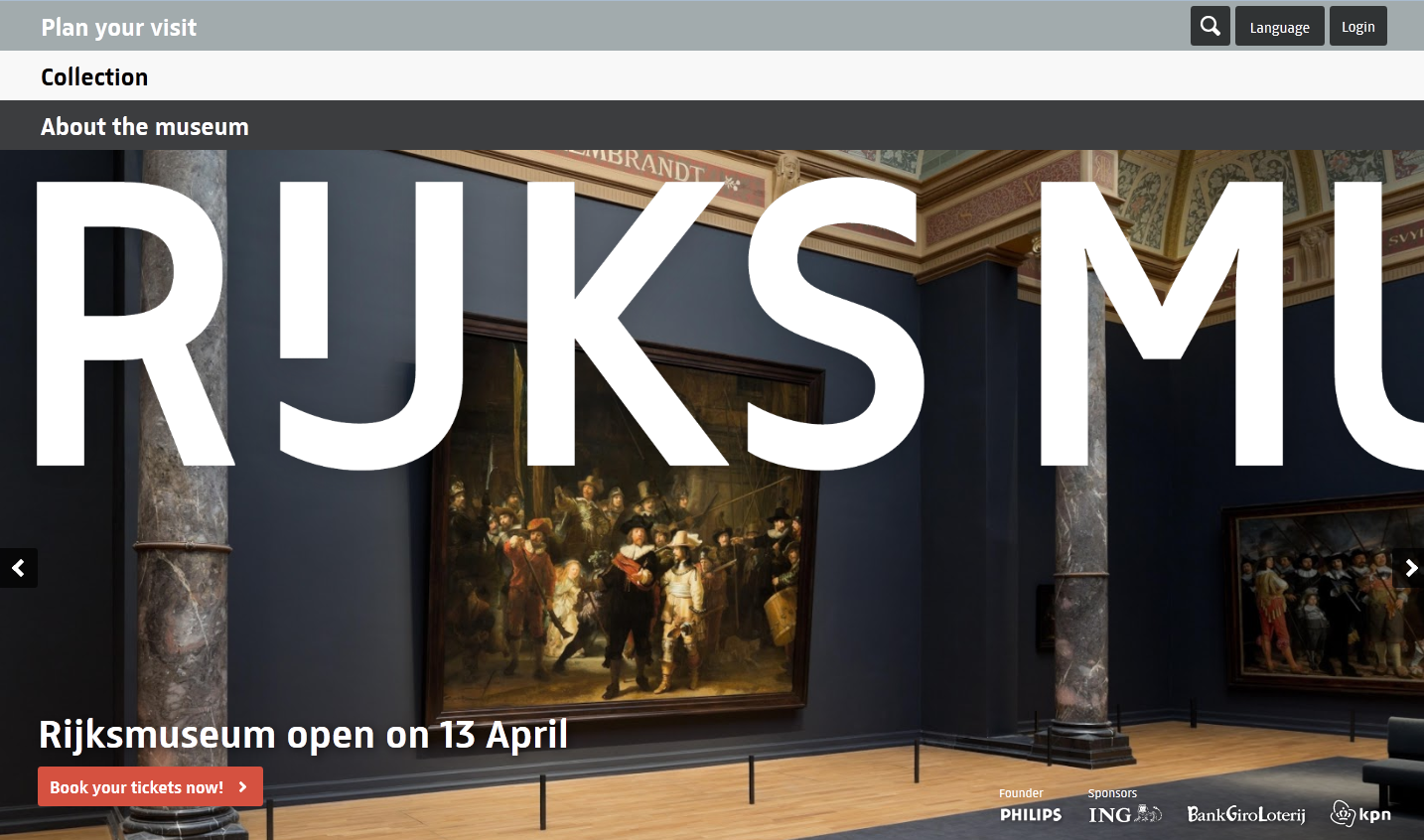 Modern Website Design: The Rijksmuseum