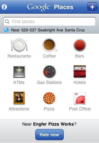 Google Places Iphone App