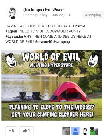 EvilWeaver Camping.JPG