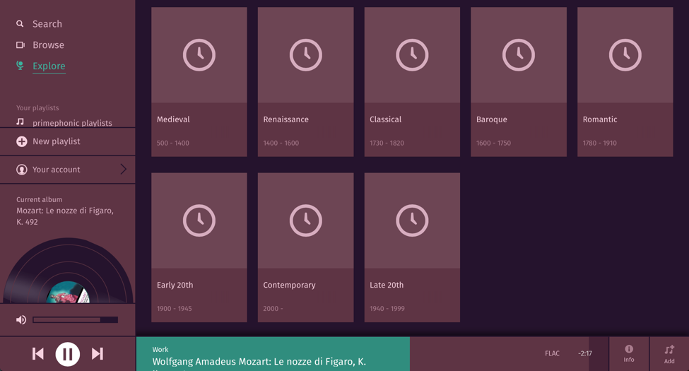  Detailed time periods to choose from. 
