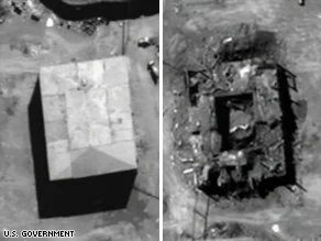 Before and after satellite image of destruction to a Syrian Reactor. 2008. Source: Wikimedia, https://commons.wikimedia.org/wiki/File:Syrian_Reactor_Before_After.jpg