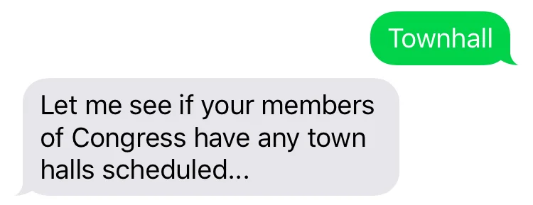 Source: Screenshot by author of RESISTBOT text message screen.