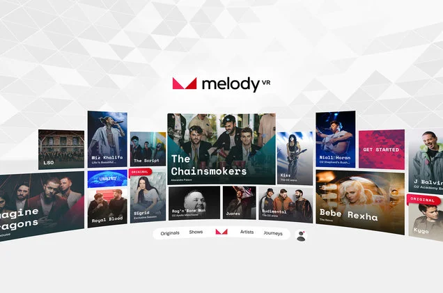 The Melody VR carousel. Source: Billboard.com , courtesy of MelodyVR