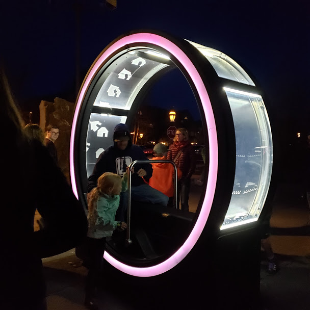 One of the several loops available for users to try, including this father and daughter. Photo Credit: Alyssa Wroblewski