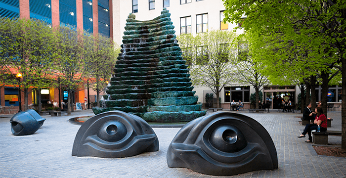 Katz Plaza in Downtown Pittsburgh (one of the public artworks used for study), Image Source: Pittsburgh Cultural Trust