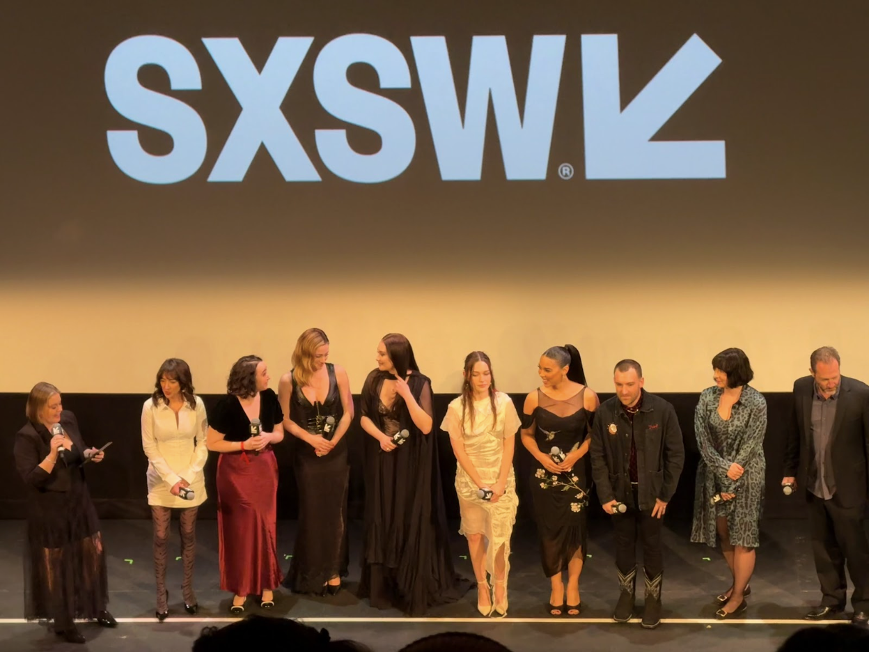 Film screening audience and venue setup during the world premiere of Forbidden Fruit at SXSW 2026.