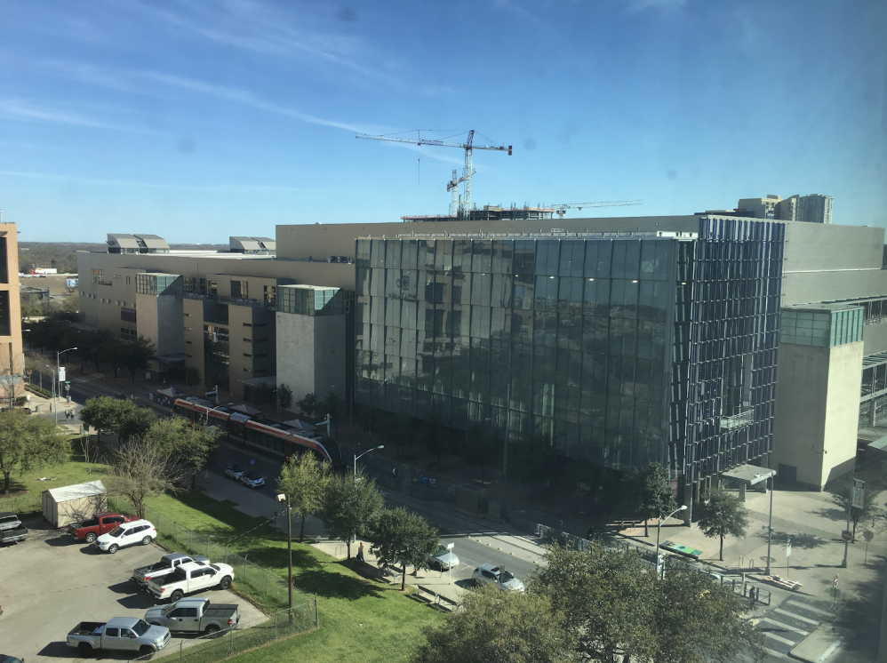 Exterior view of the Austin Convention Center building in Austin, Texas.