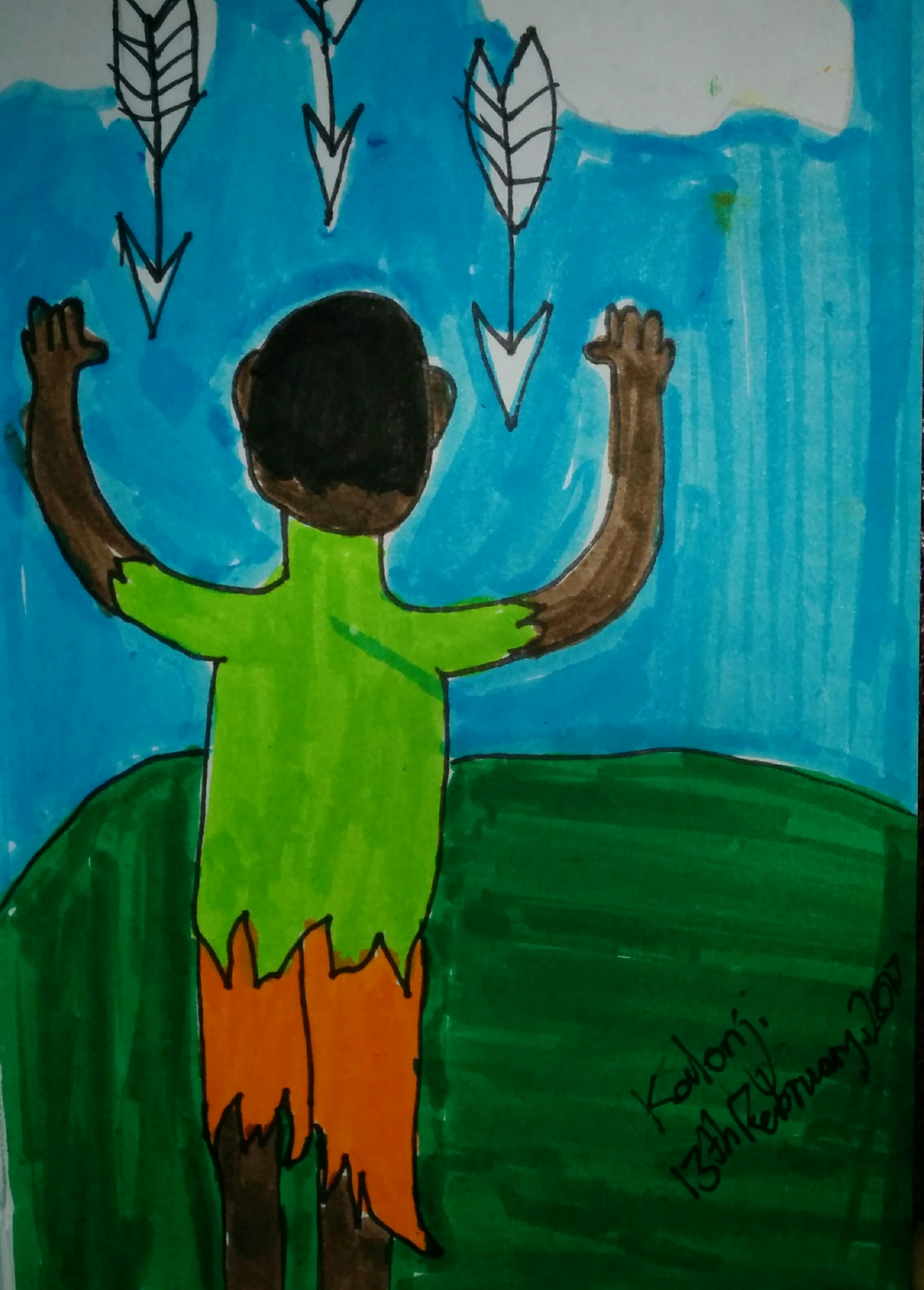 Kalonji's after-school sketch.