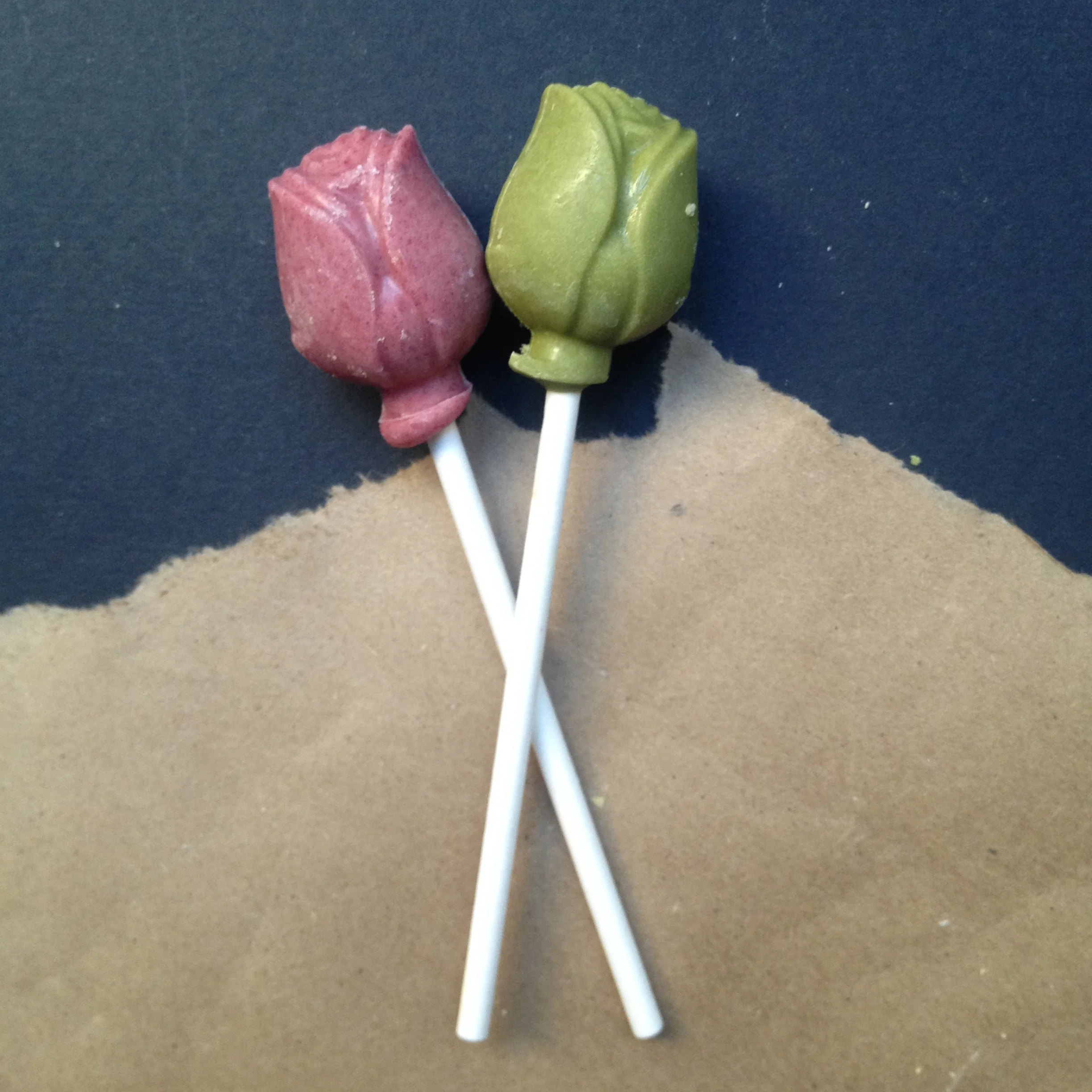 All Natural Rose Lollipops