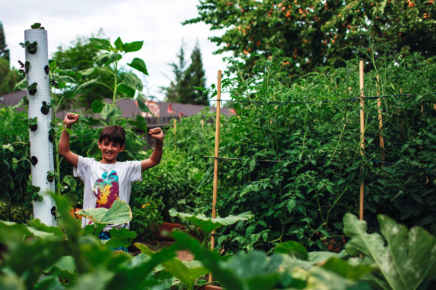 Proud of their garden