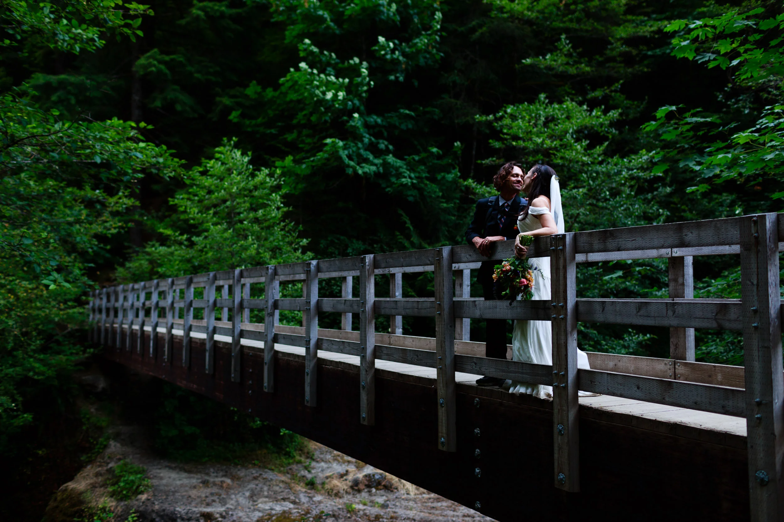 Kissing on the bridge