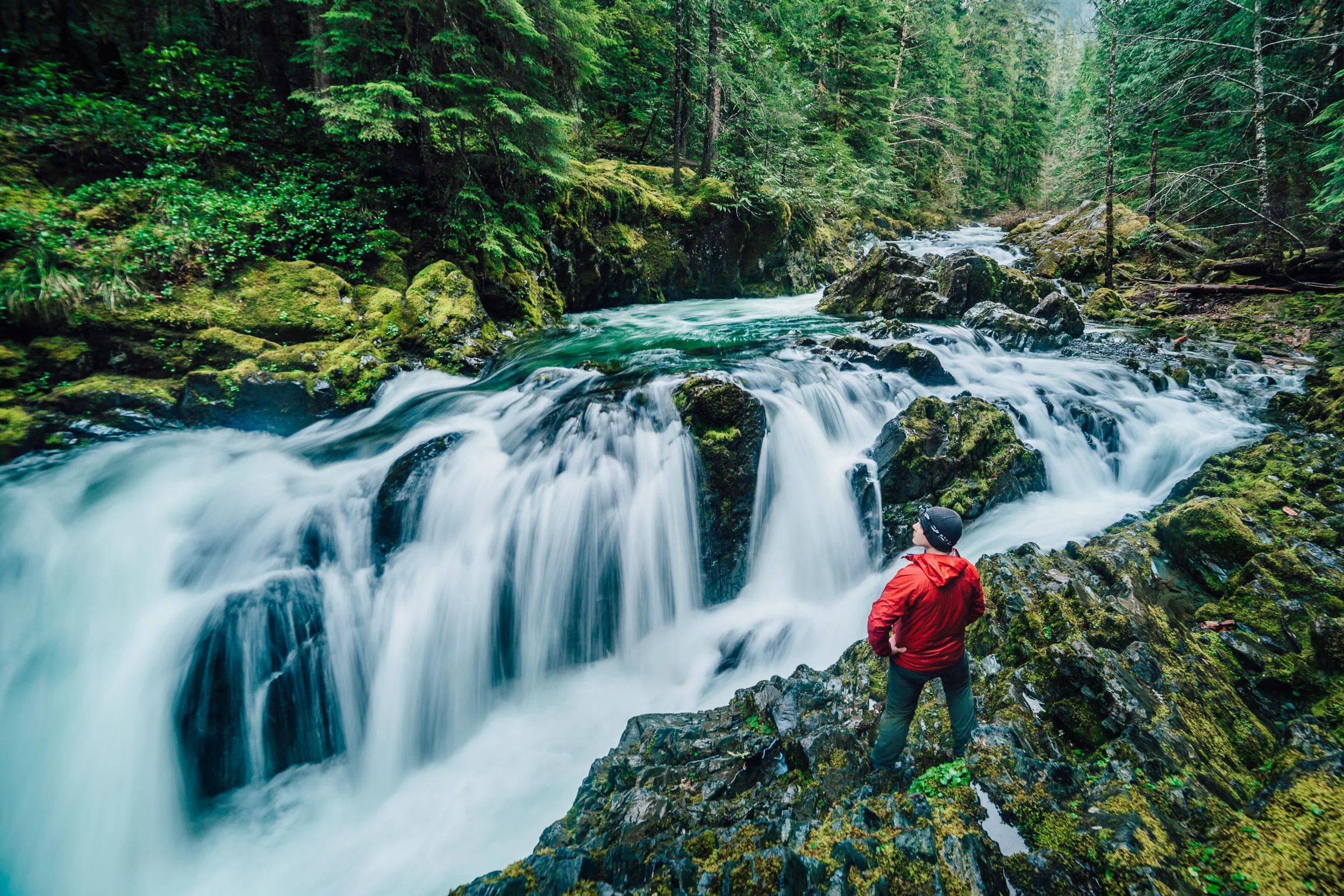 Opal Pool Falls Hiker