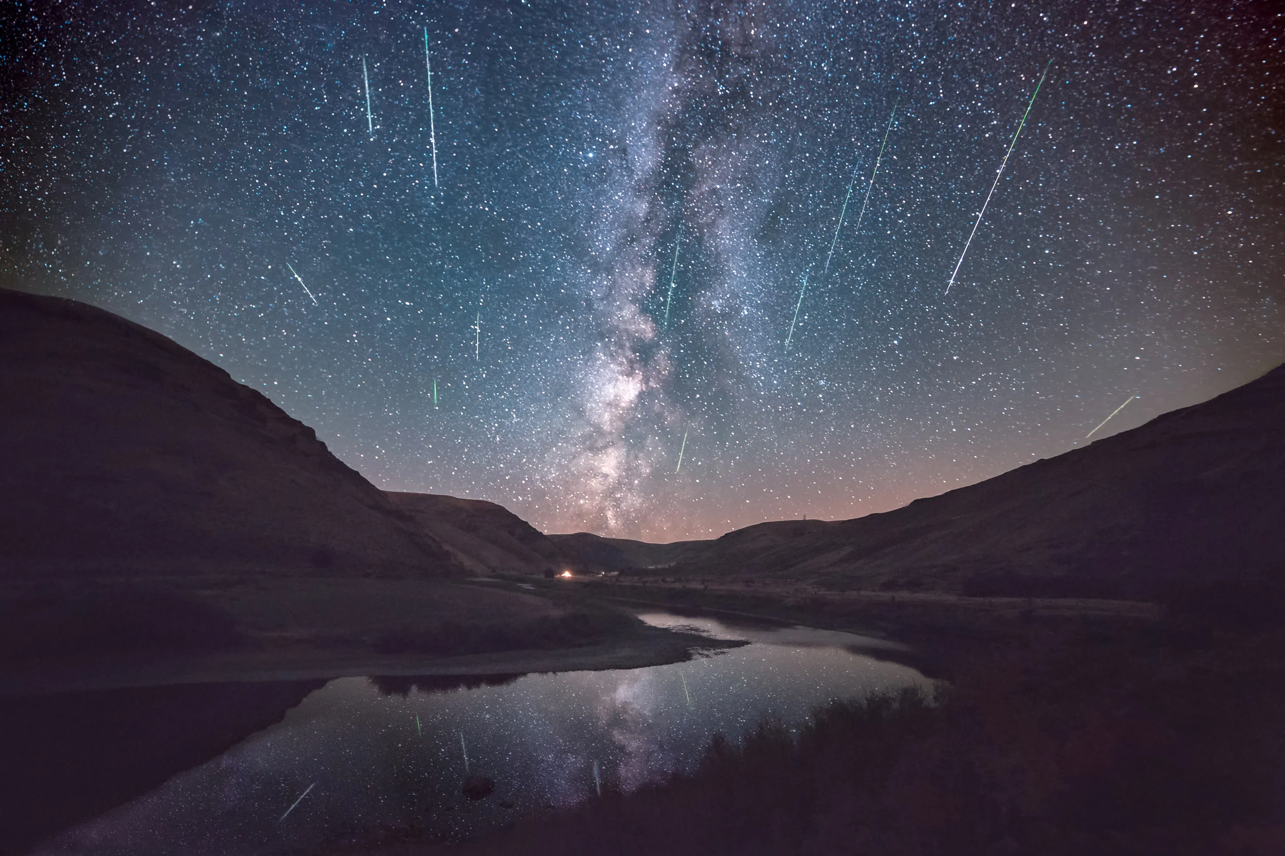 Perseid Reflected