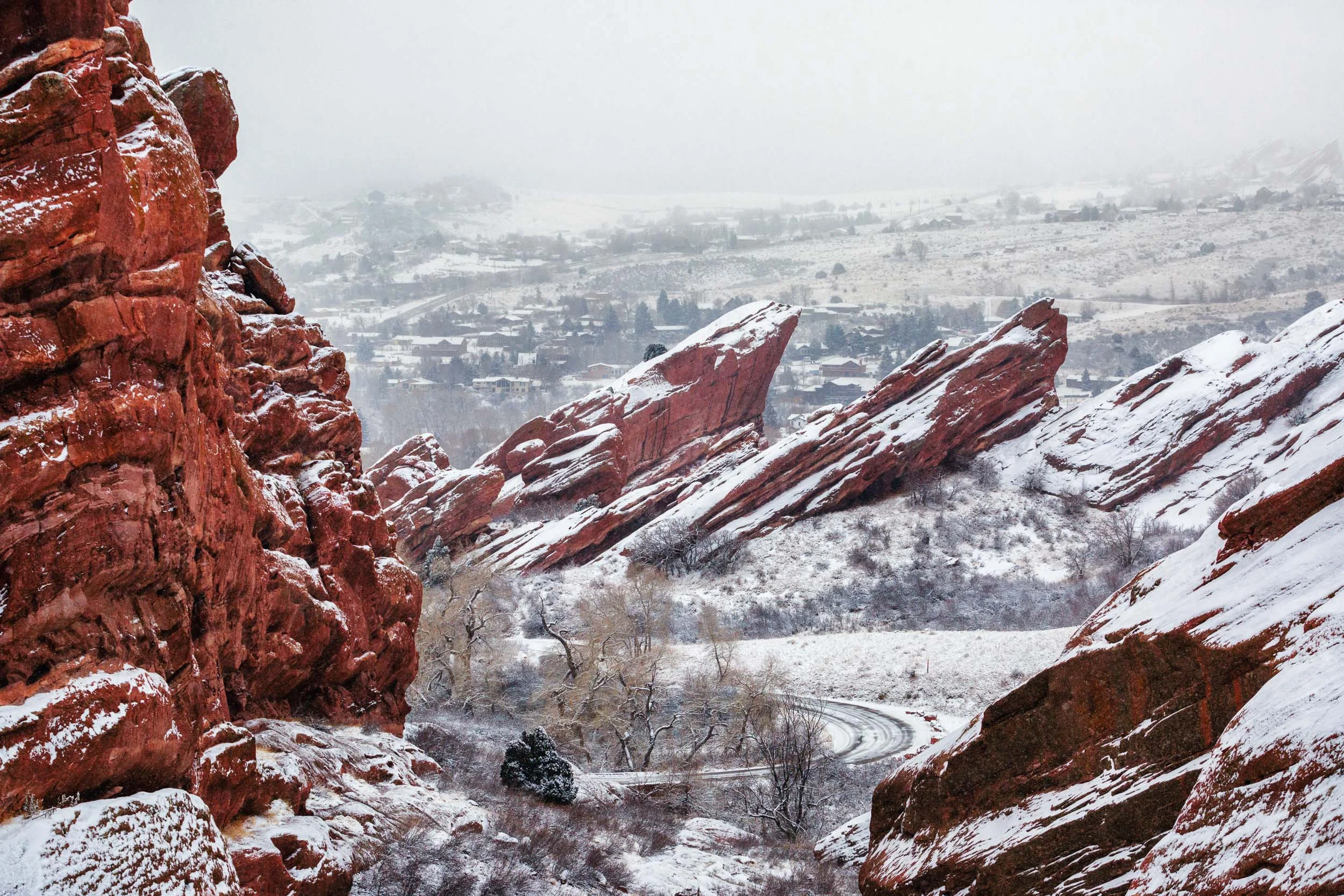 Dusted Red Rock, Colorado