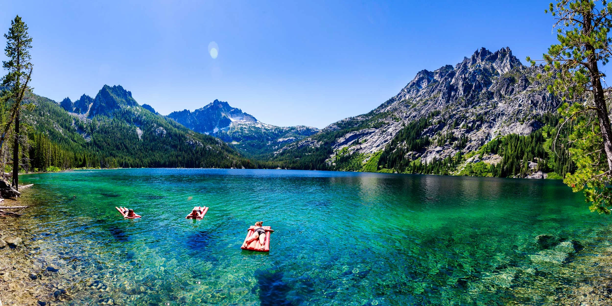 Floating on Snow Lake