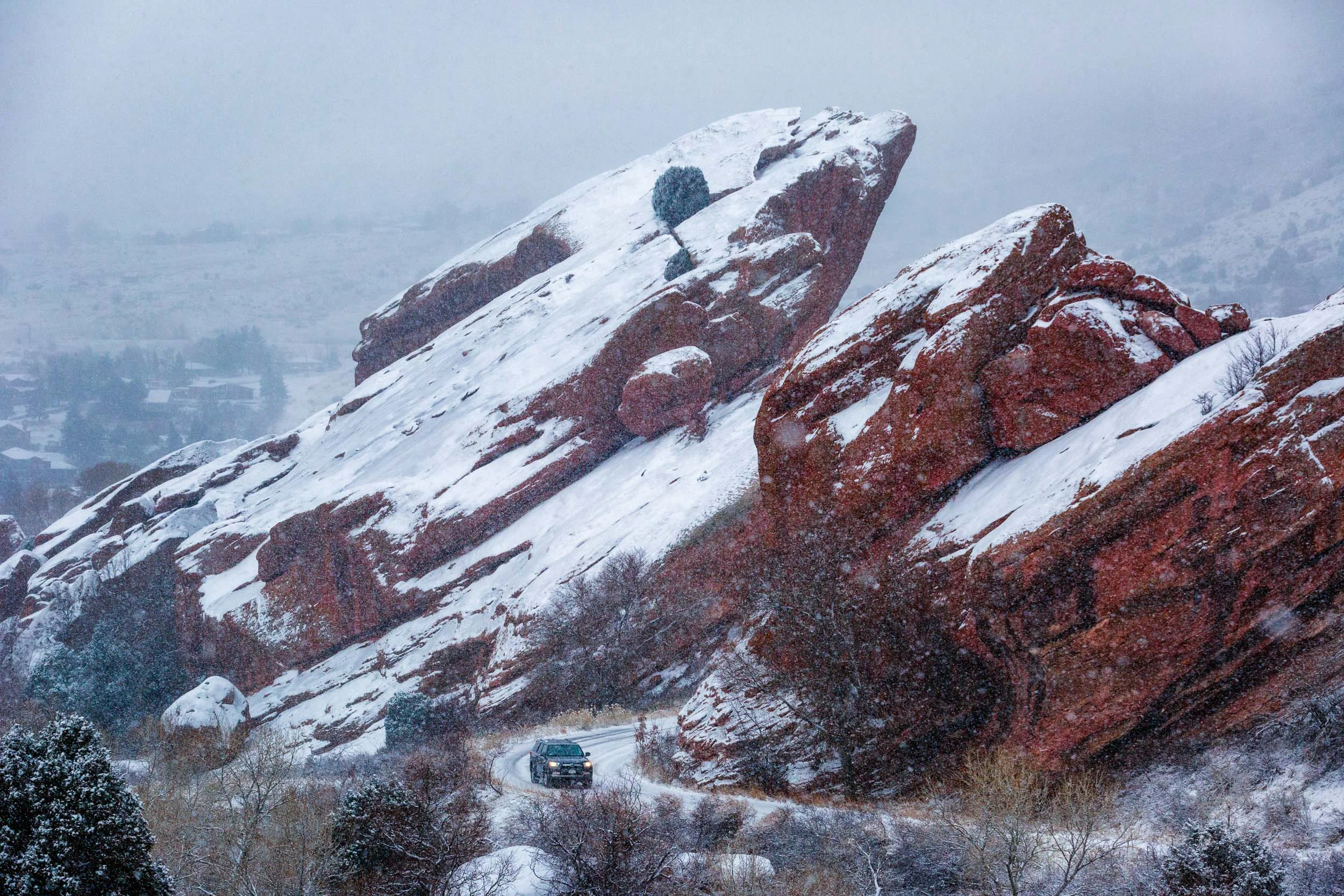Dusted Red Rock, Colorado