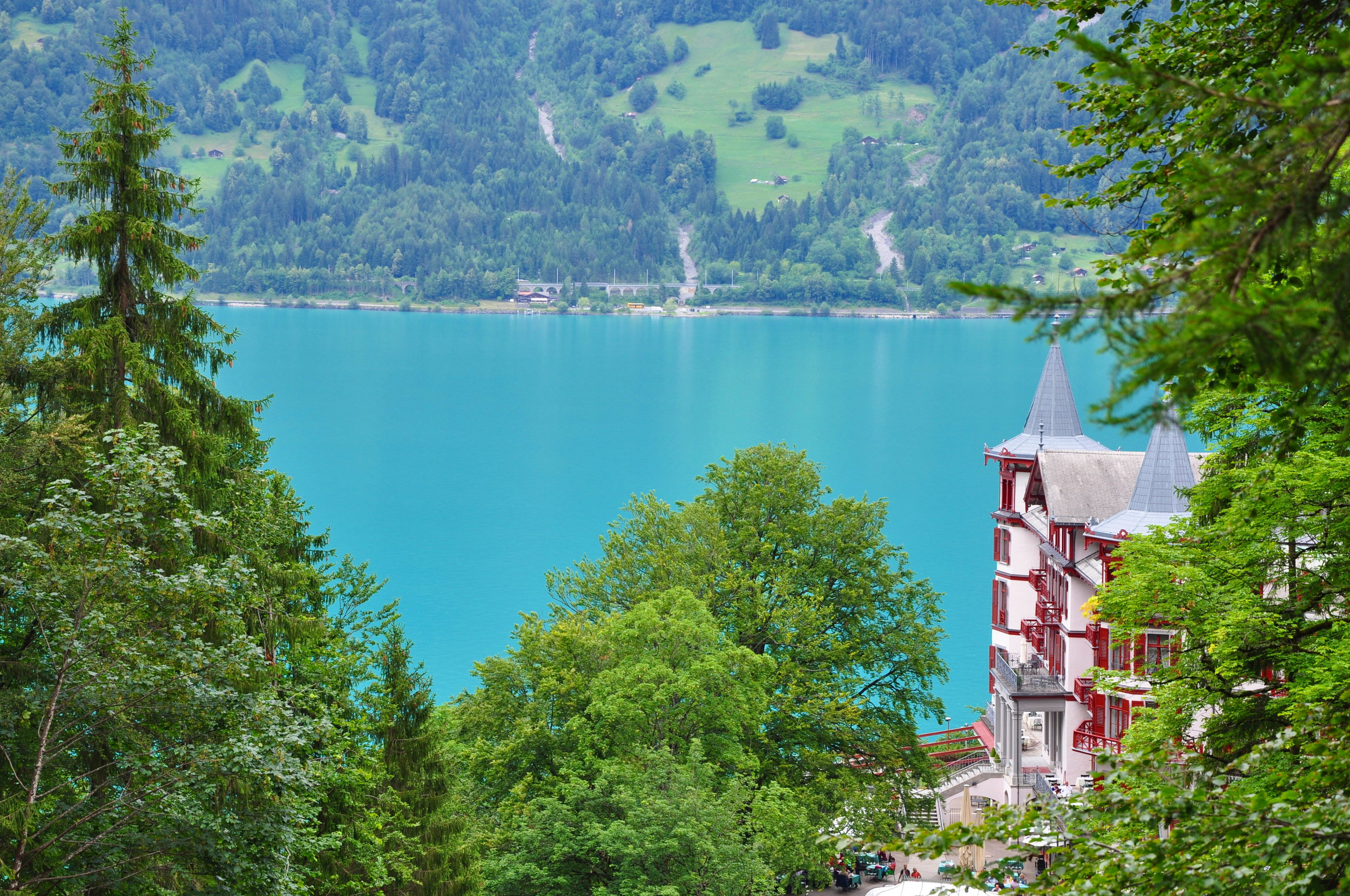 Giessbach Falls on Lake Brienz near Interlaken, Switzerland