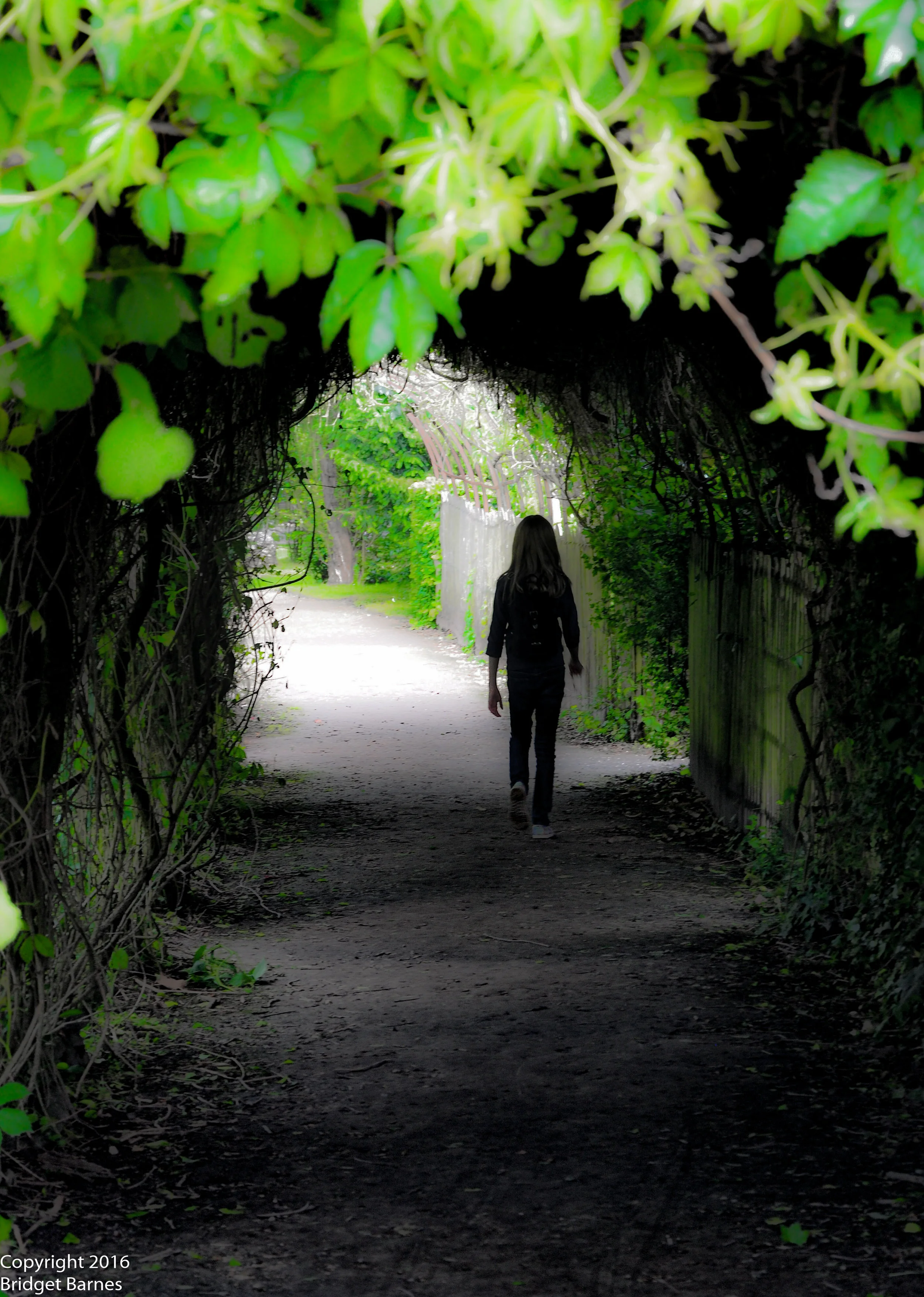 My daughter walking around the grounds of Versailles
