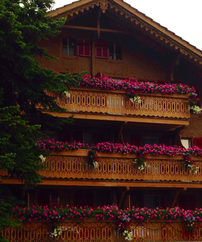 A view from our balcony at Hotel Baeren