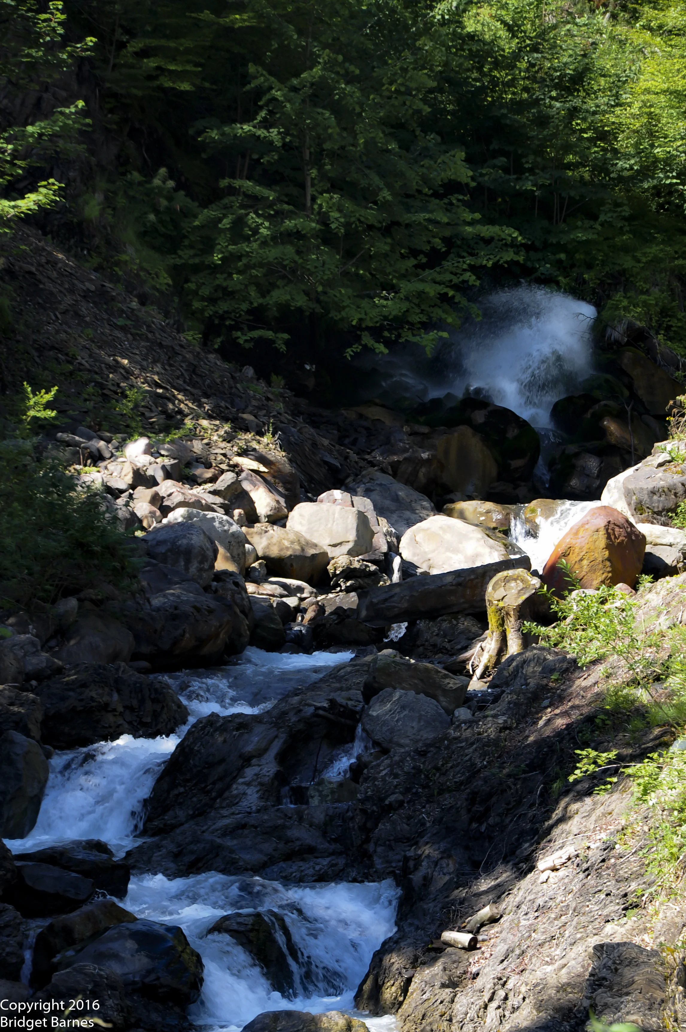 Small waterfall at Saxetenstrasse in Wilderswil