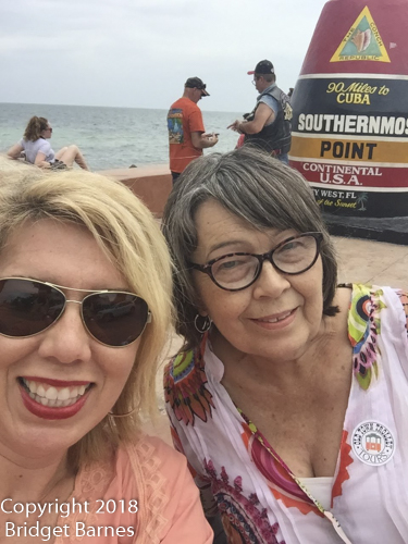 At the southernmost point with Mom, 17 June 2018
