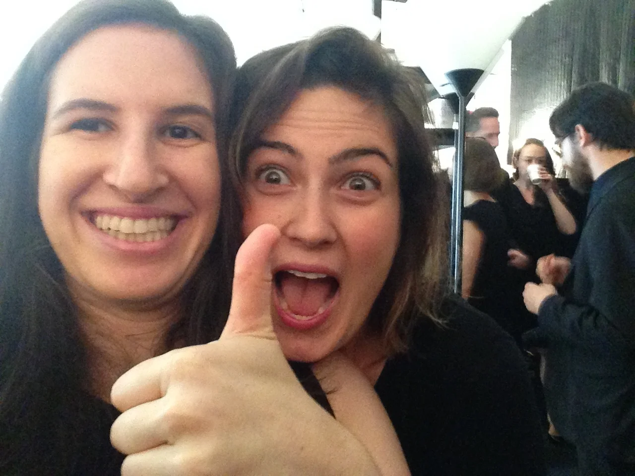 This is the selfie we sent to Jordan once he had listened to the Donatoni and said he liked it! 