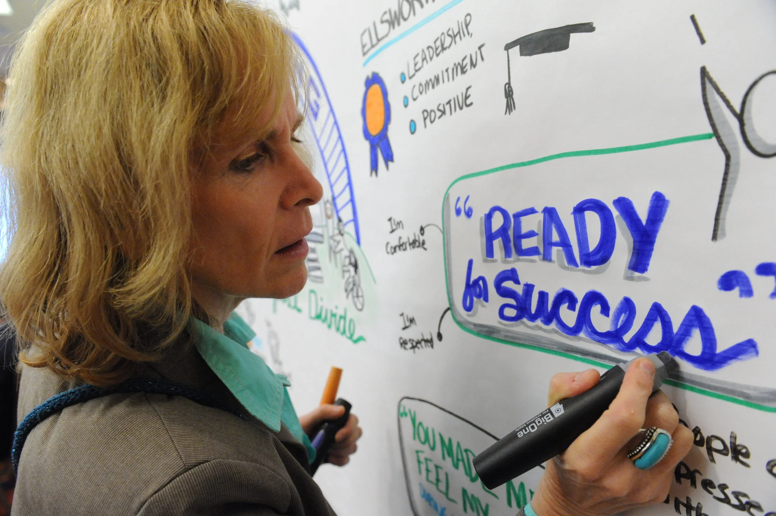 Caryn Ginsberg applies her background in strategy to visual thinking to help clients envision success.