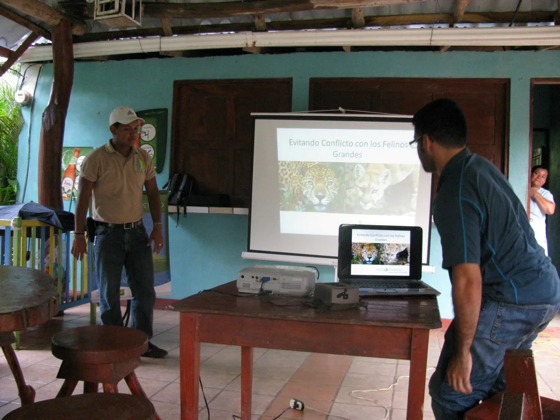 Going from village to village setting up our presentation, which sometimes required using our own generator for electricity. 