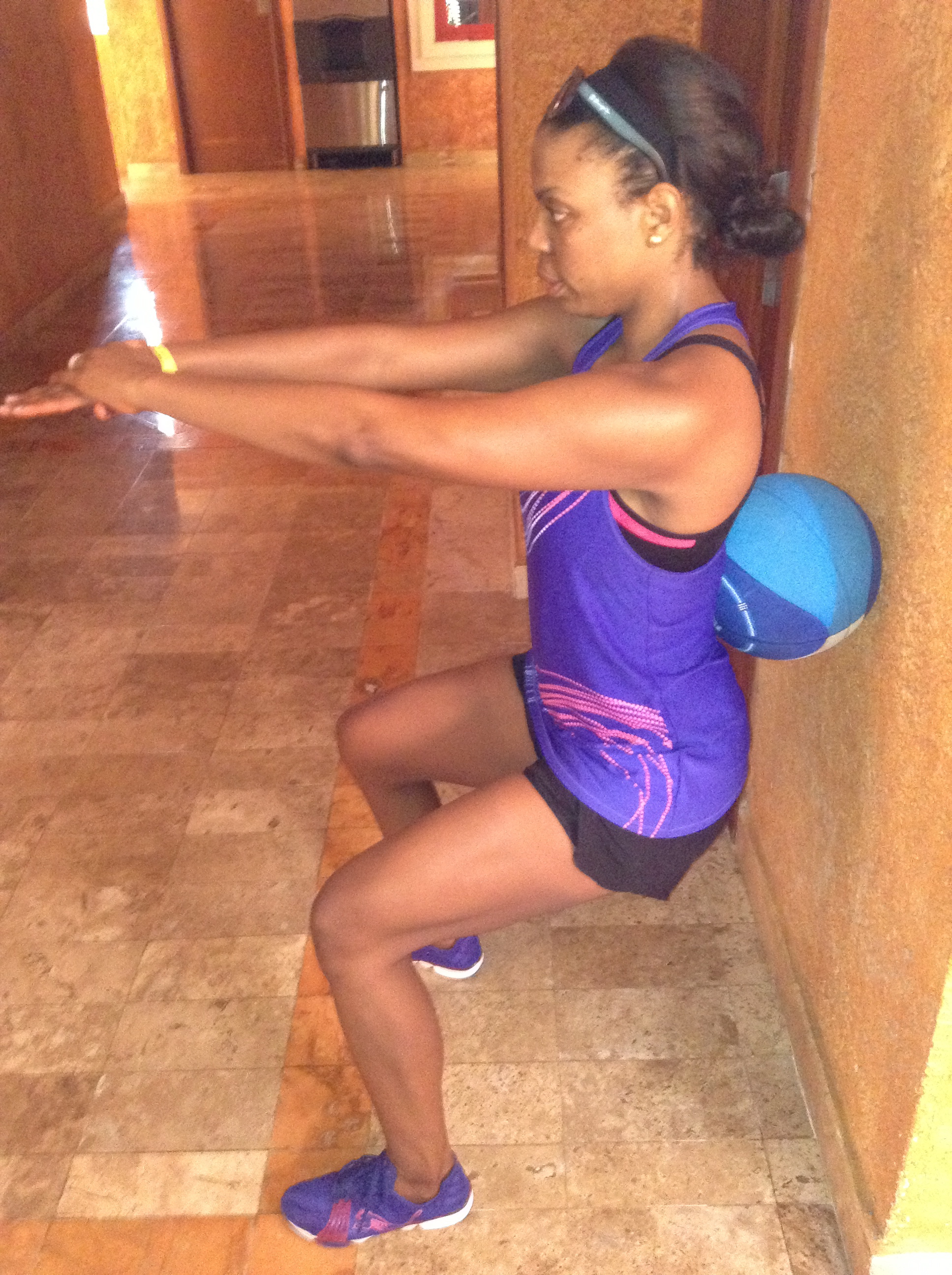 After the game I got creative with my basketball and did drills around the resort. 