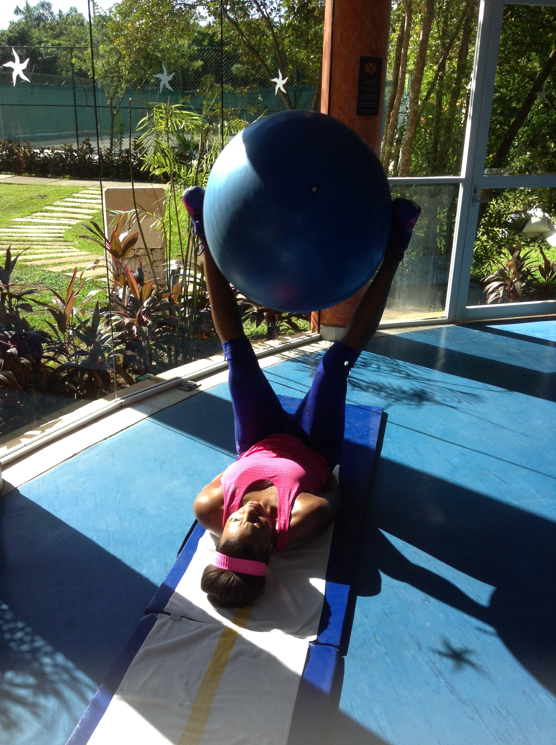 Hitting the Iberostar gym. 