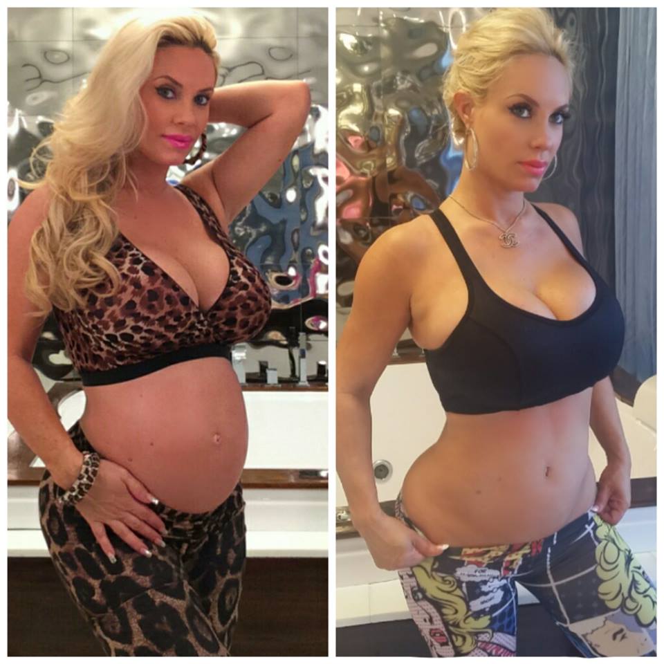 1 week post baby ..the left was Coco at 36 weeks ( She had Chanel at 37 weeks)