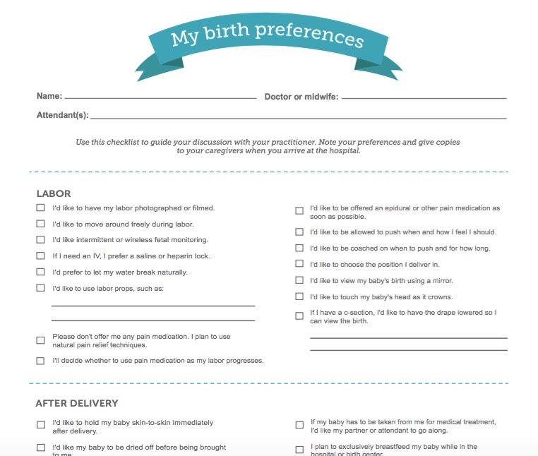 birthing plan what to pack for a holistic and healthy simple birth plan examples